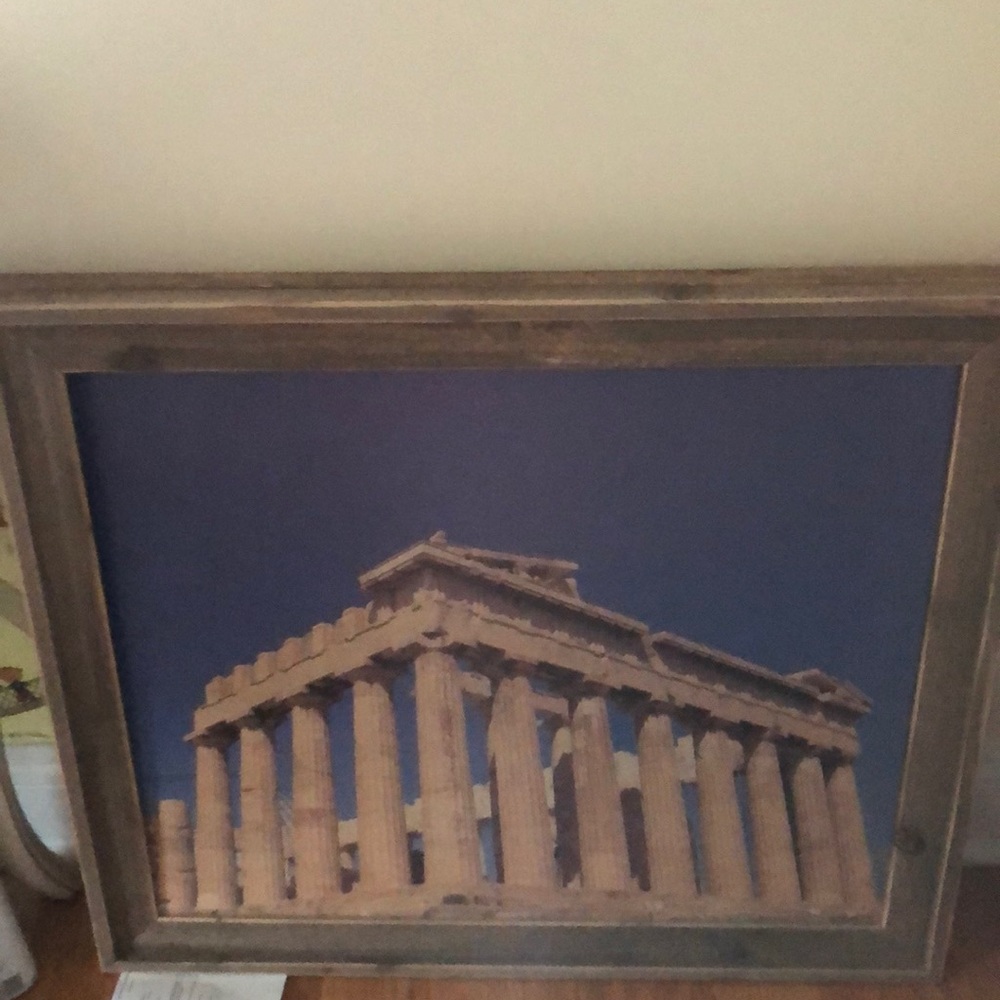 Wooden wall art acropolis Athens